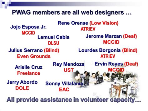 About PWAG – Philippine Web Accessibility Group.